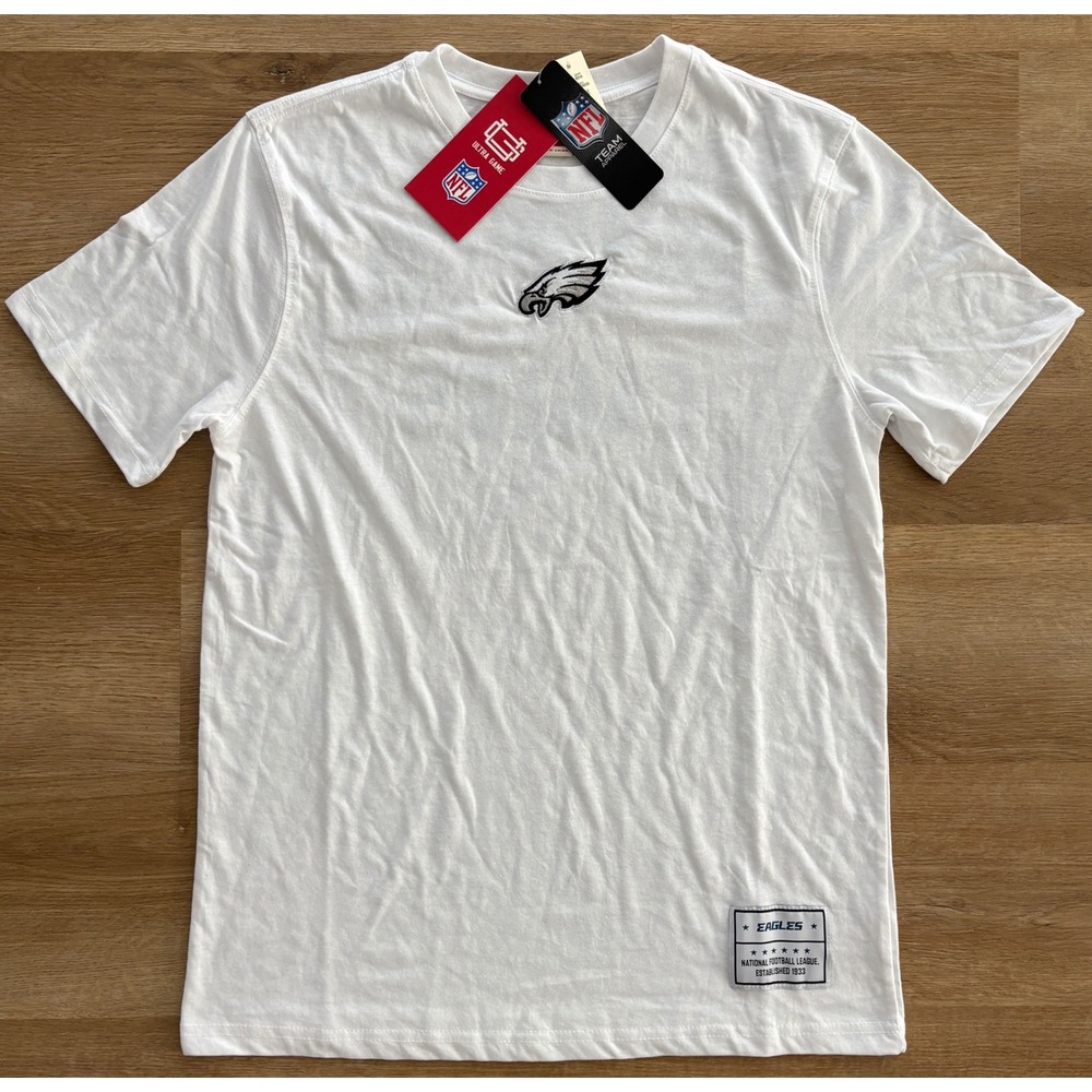 NWT Men's NFL Ultra Game Philadelphia Eagles Embroidered Tee - Medium - White